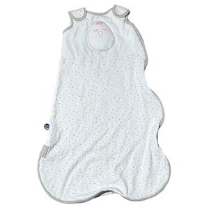 Nested bean zen sack classic 0-6 mo 7/18lb 100% cotton pink grey stars